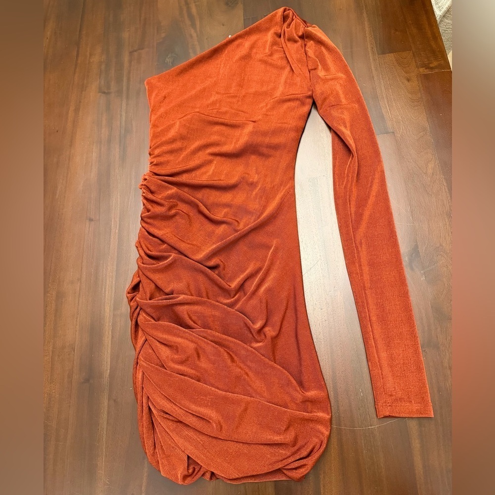 ALIX NYC Jordan One Shoulder Mini Dress Copper (106) - Picture 7 of 8